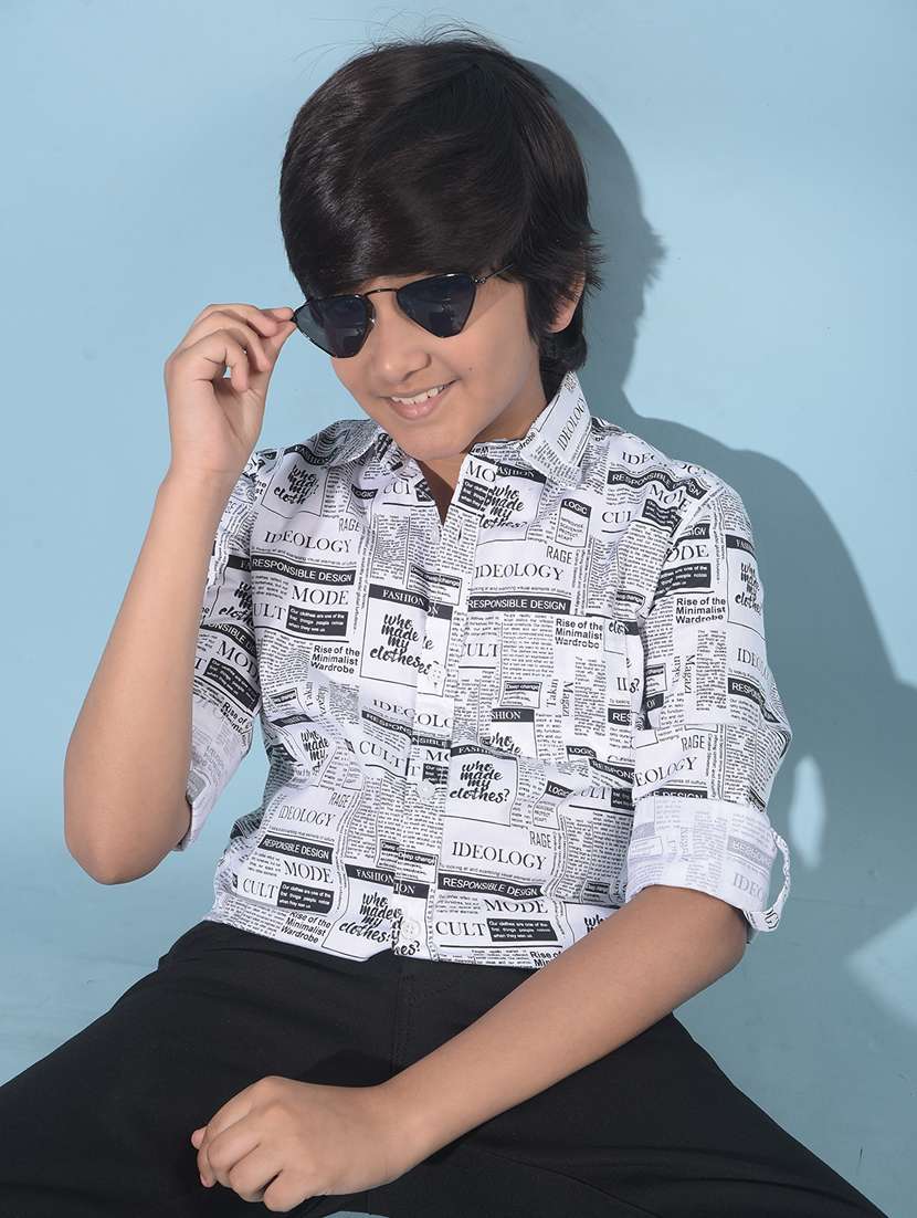 boys long sleeved cotton shirt - 21247114 -  Standard Image - 3