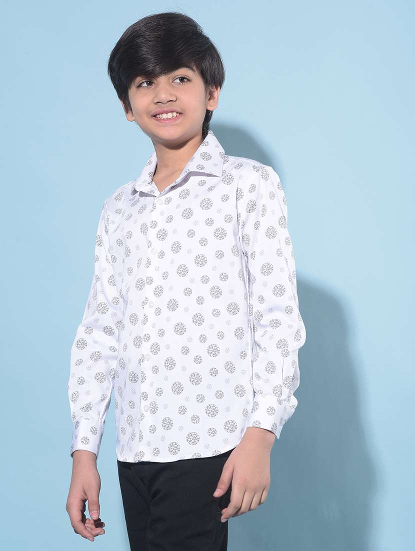 boys long sleeved cotton shirt