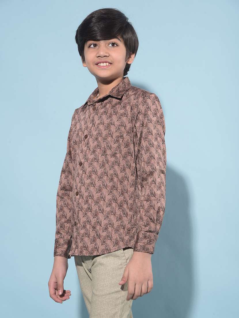 boys long sleeved cotton shirt