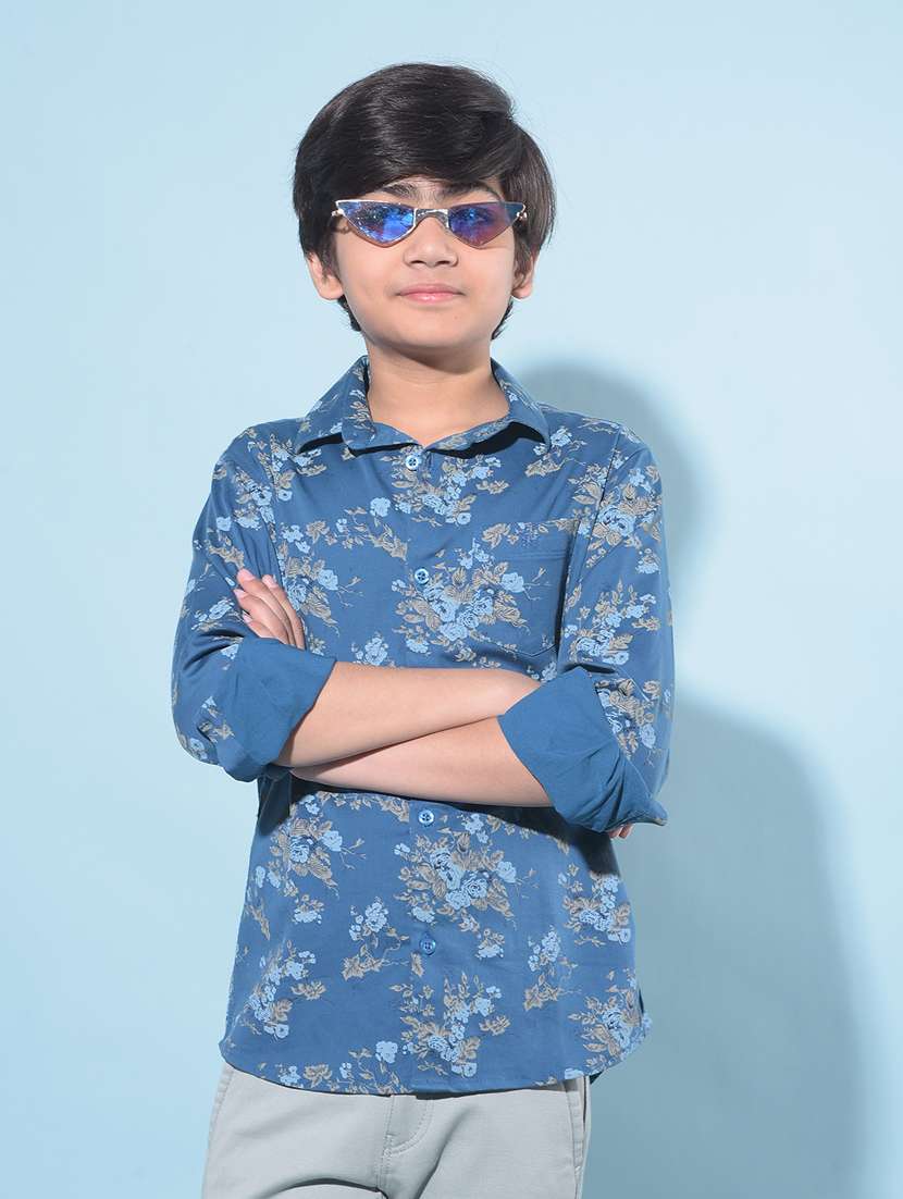 boys long sleeved cotton shirt