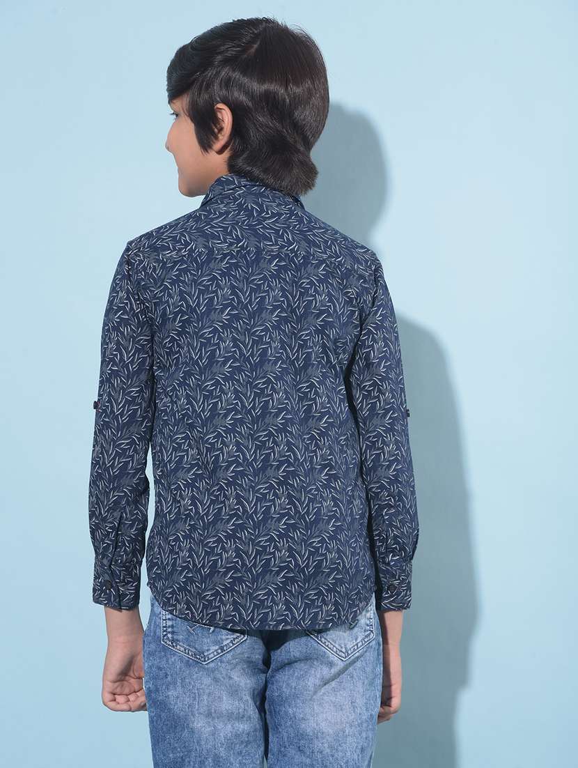 navy blue cotton shirt - 21247134 -  Standard Image - 3