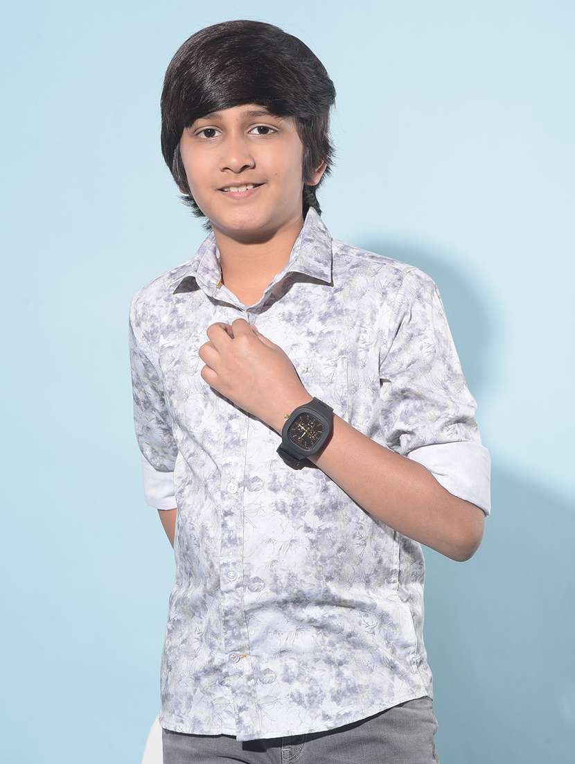 grey cotton shirt