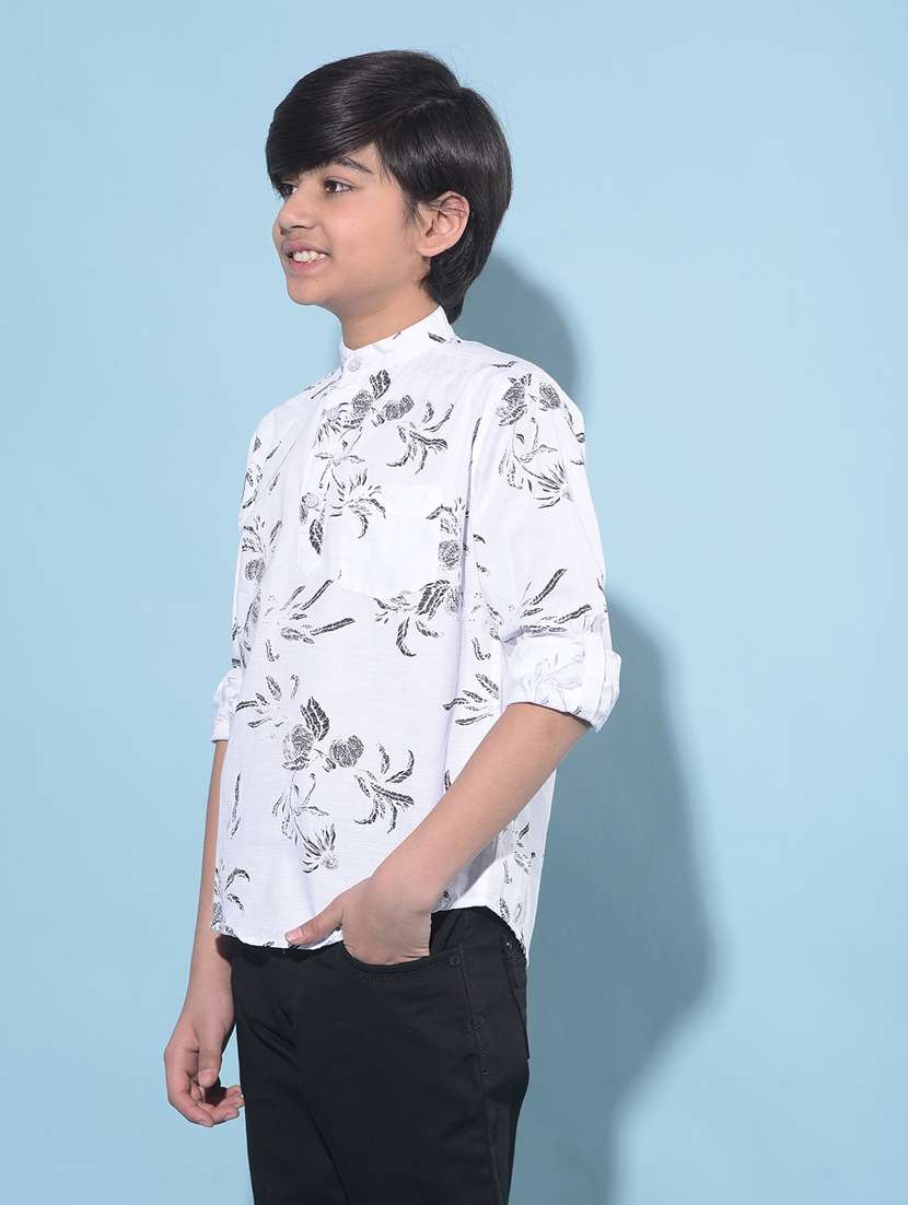 boys long sleeved cotton shirt