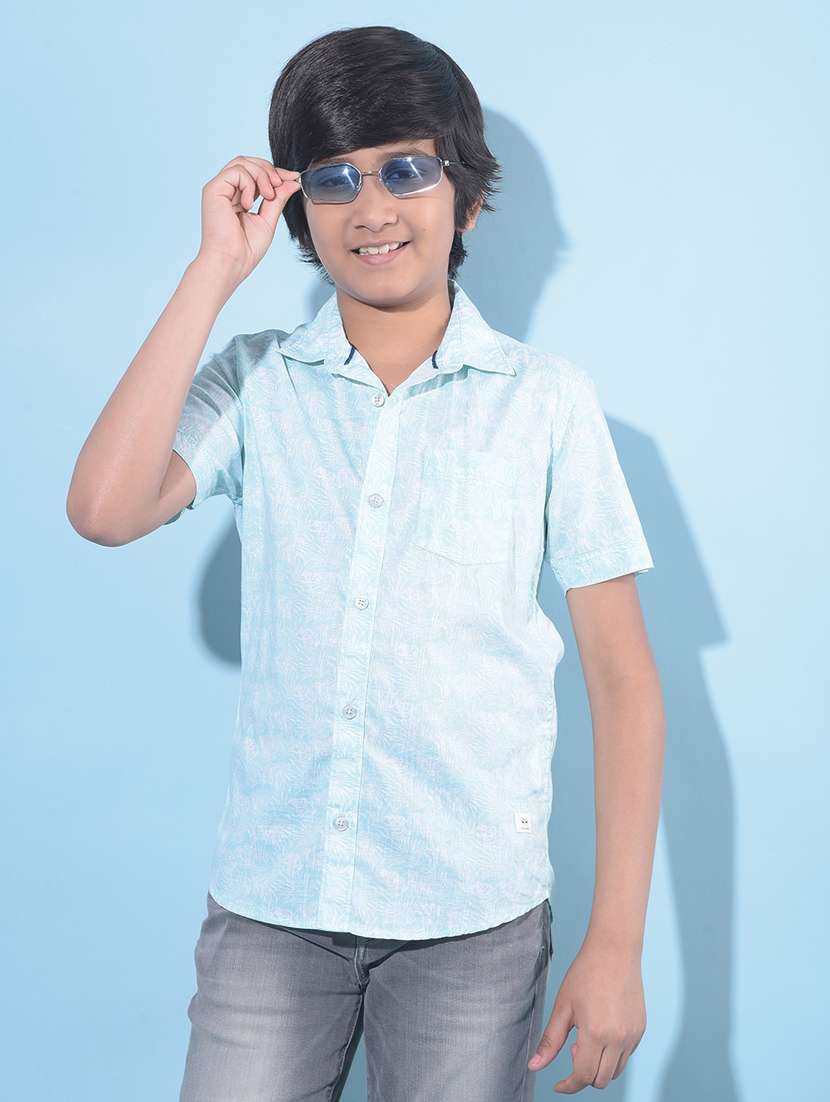 boys short sleeved cotton shirt