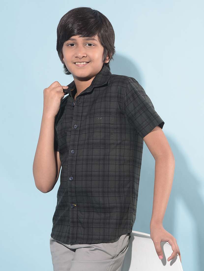 boys short sleeved cotton shirt