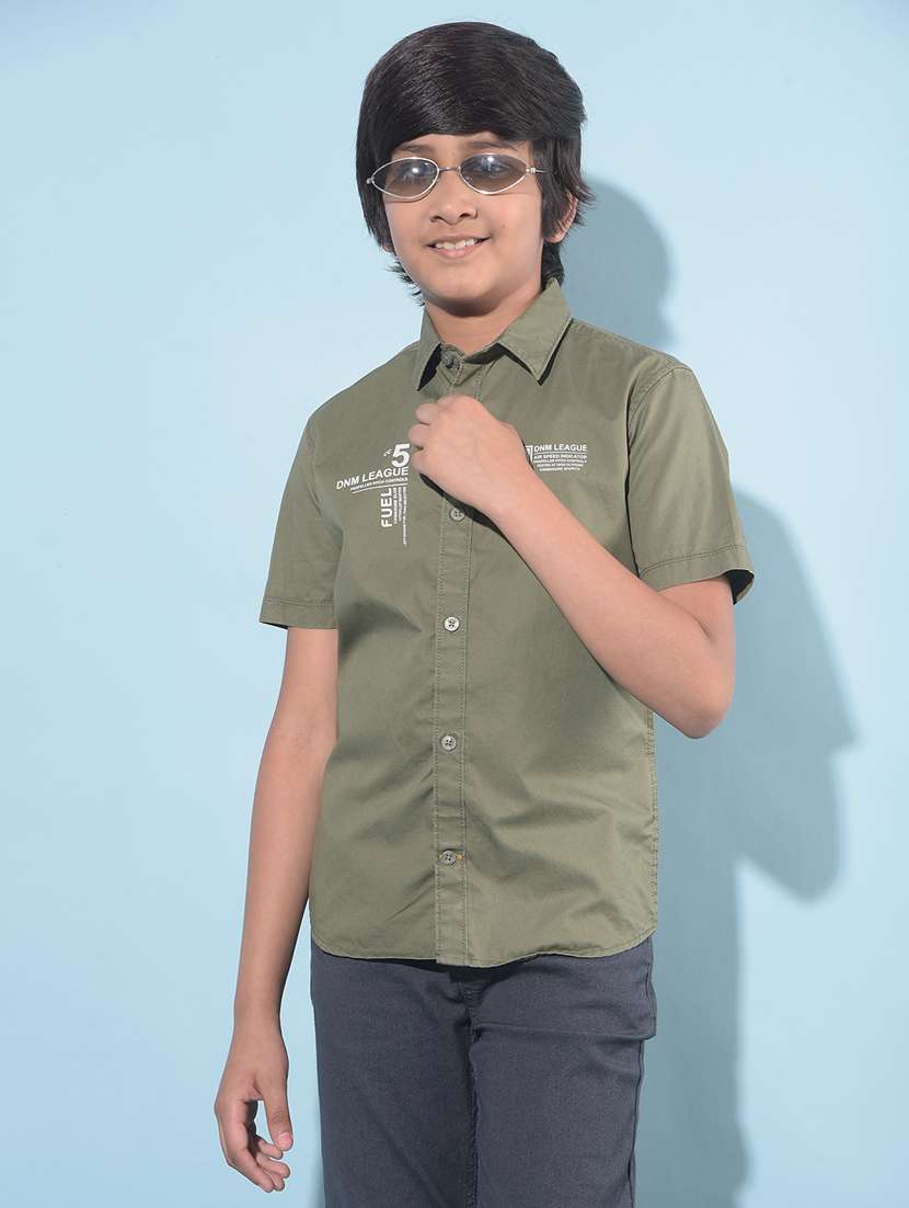 boys short sleeved cotton shirt
