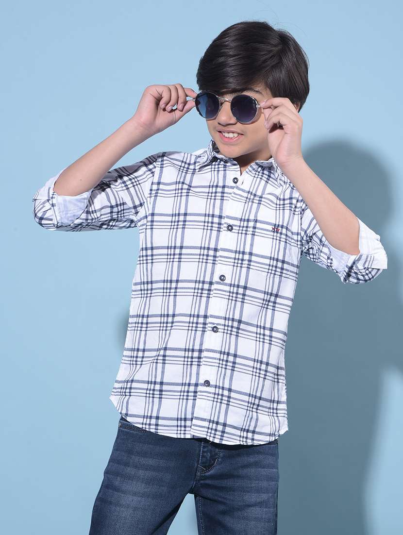 boys long sleeved cotton shirt