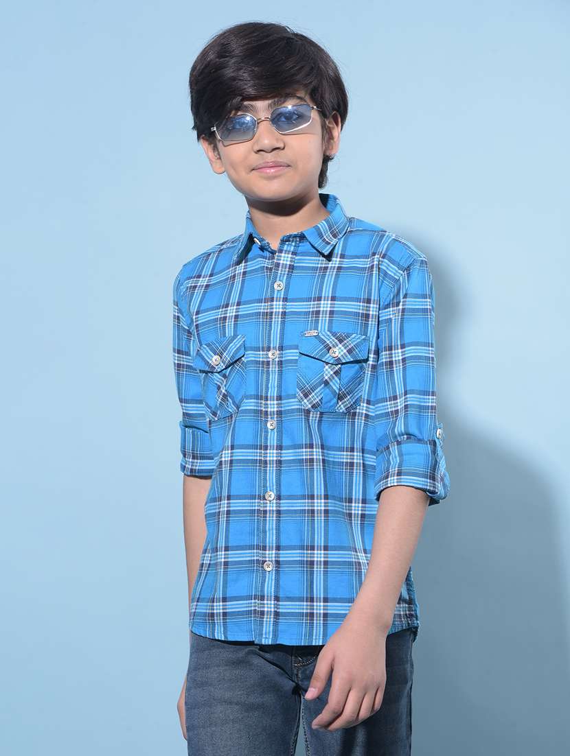 boys long sleeved cotton shirt
