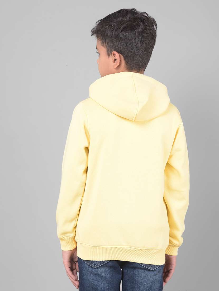 yellow cotton plain sweatshirt - 21247173 -  Standard Image - 3