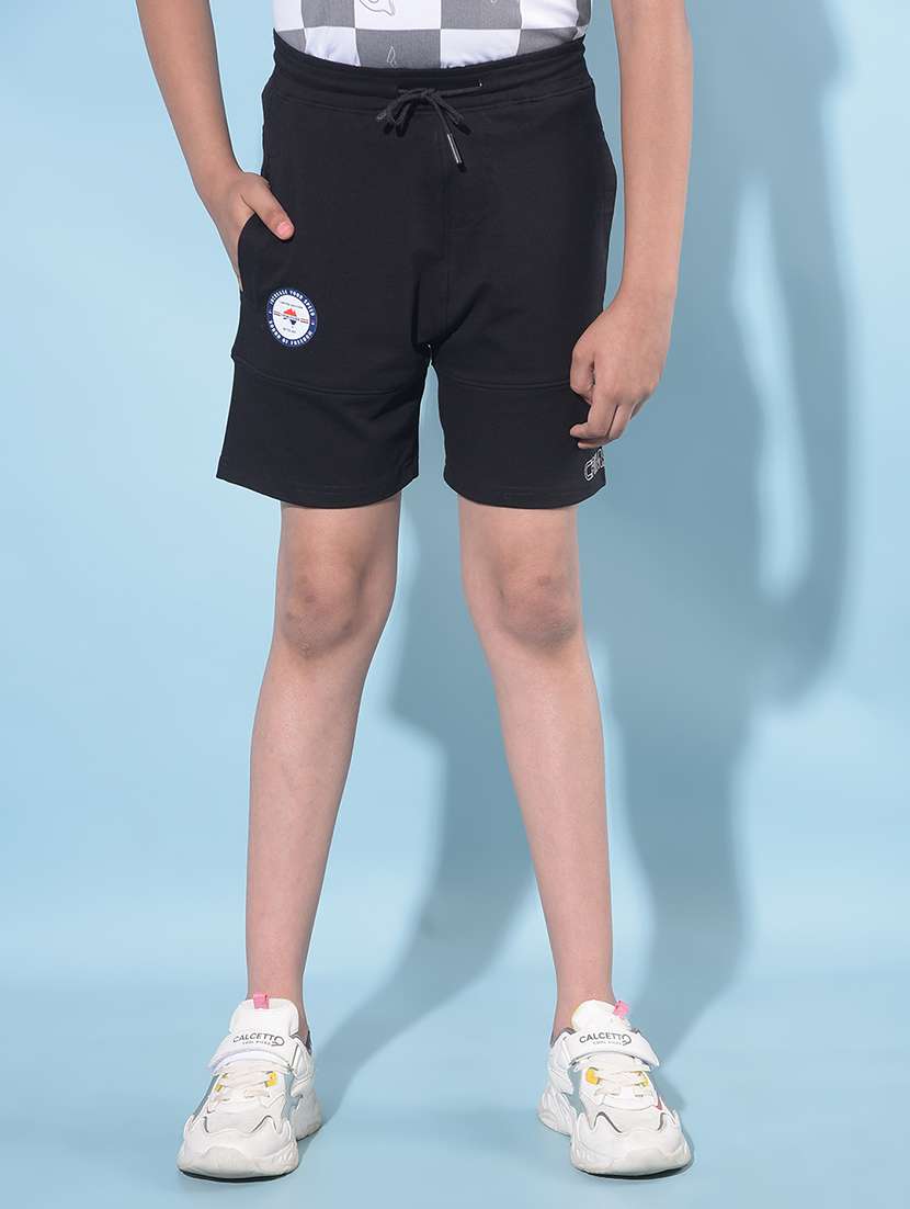 black cotton shorts 