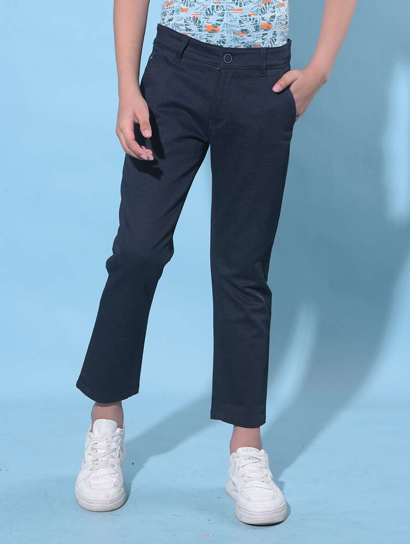 men solid cotton chinos trouser