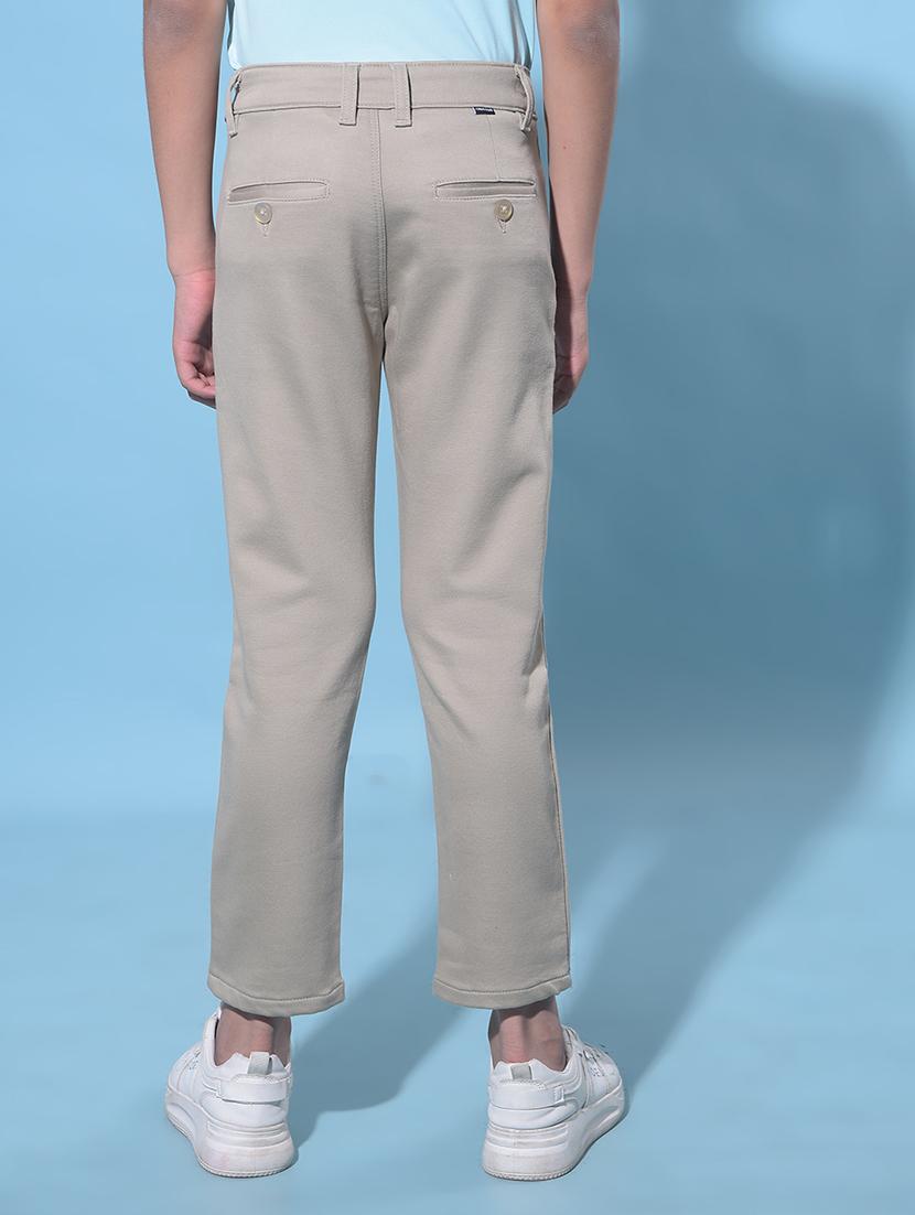 boy solid cotton chinos trouser - 21247204 - Standard Image - 3