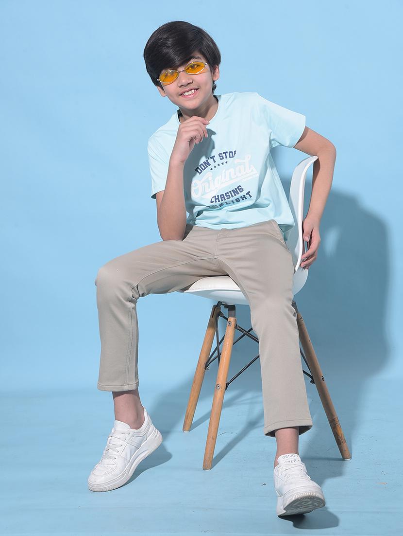 boy solid cotton chinos trouser - 21247204 - Standard Image - 5
