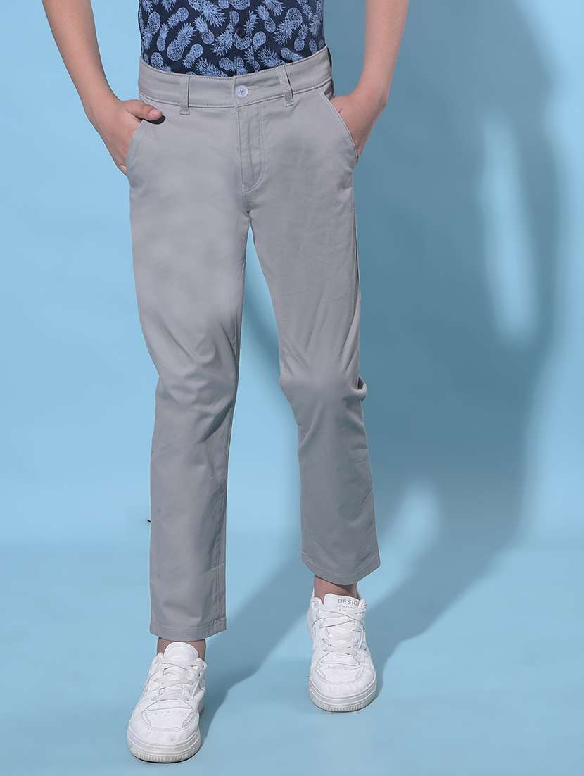 grey cotton chinos trouser