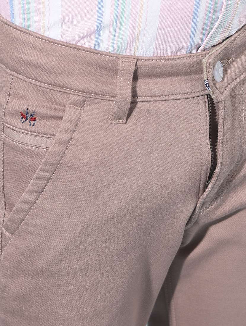 men solid cotton chinos trouser - 21247210 -  Standard Image - 5