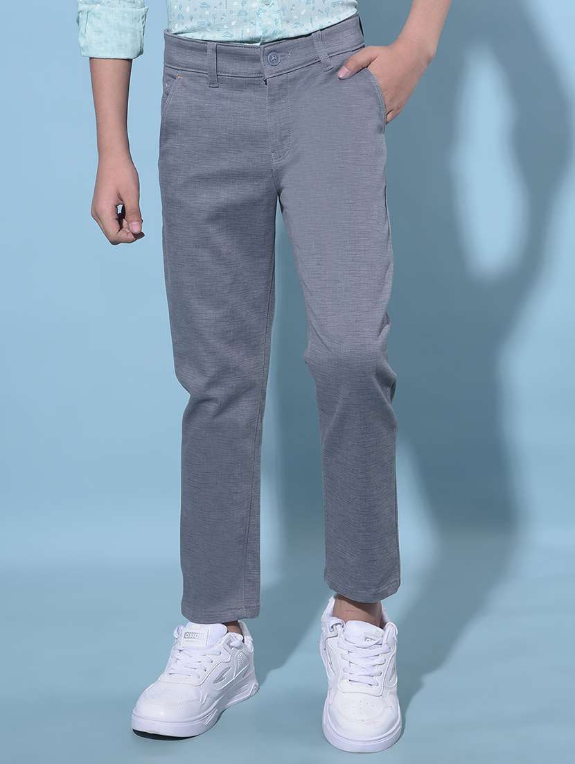 blue cotton chinos trouser