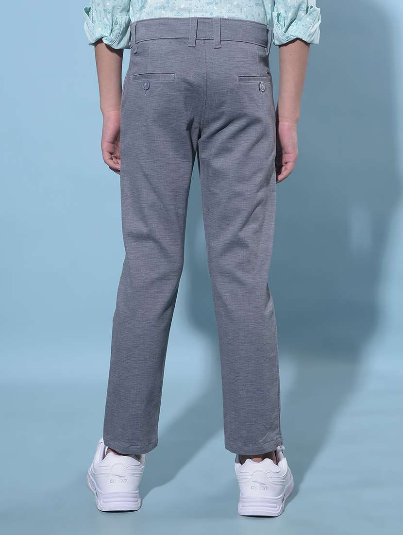 blue cotton chinos trouser - 21247219 -  Standard Image - 3