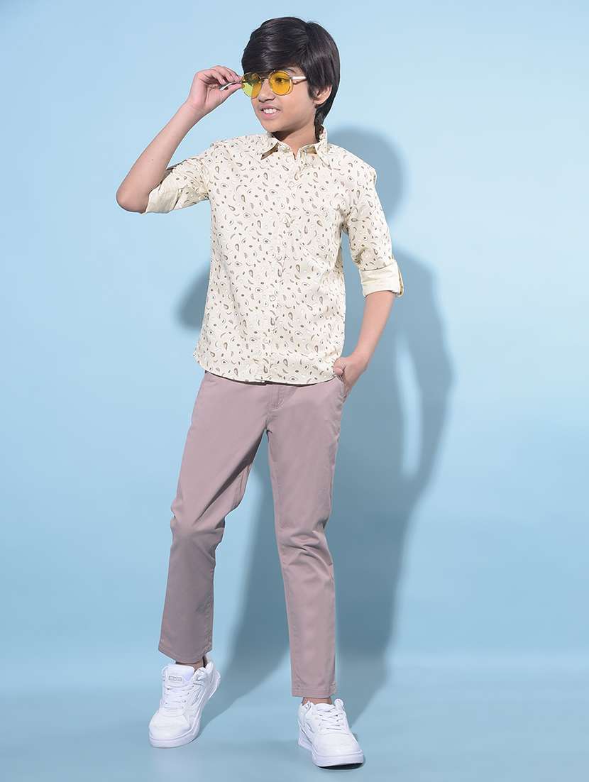 brown cotton chinos trouser - 21247221 -  Standard Image - 5