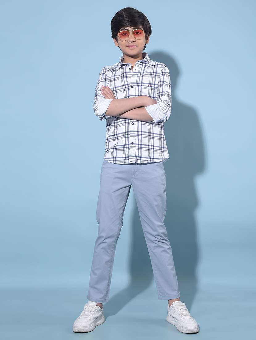 blue cotton chinos trouser - 21247222 -  Standard Image - 5