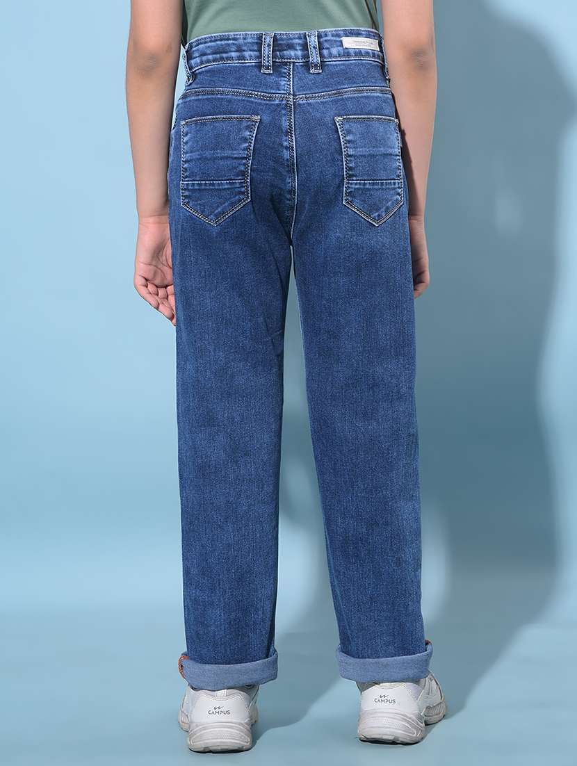 blue cotton blend jean - 21247323 -  Standard Image - 3
