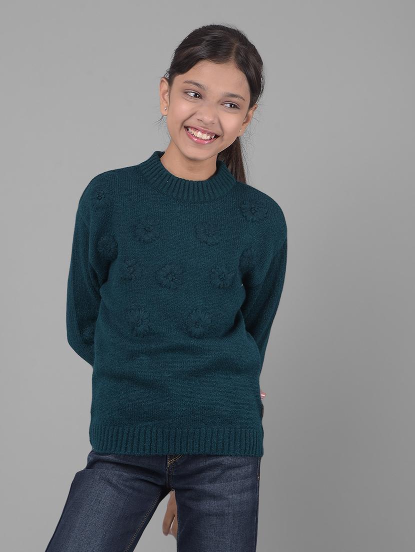 girls long sleeve self-designed sweater 