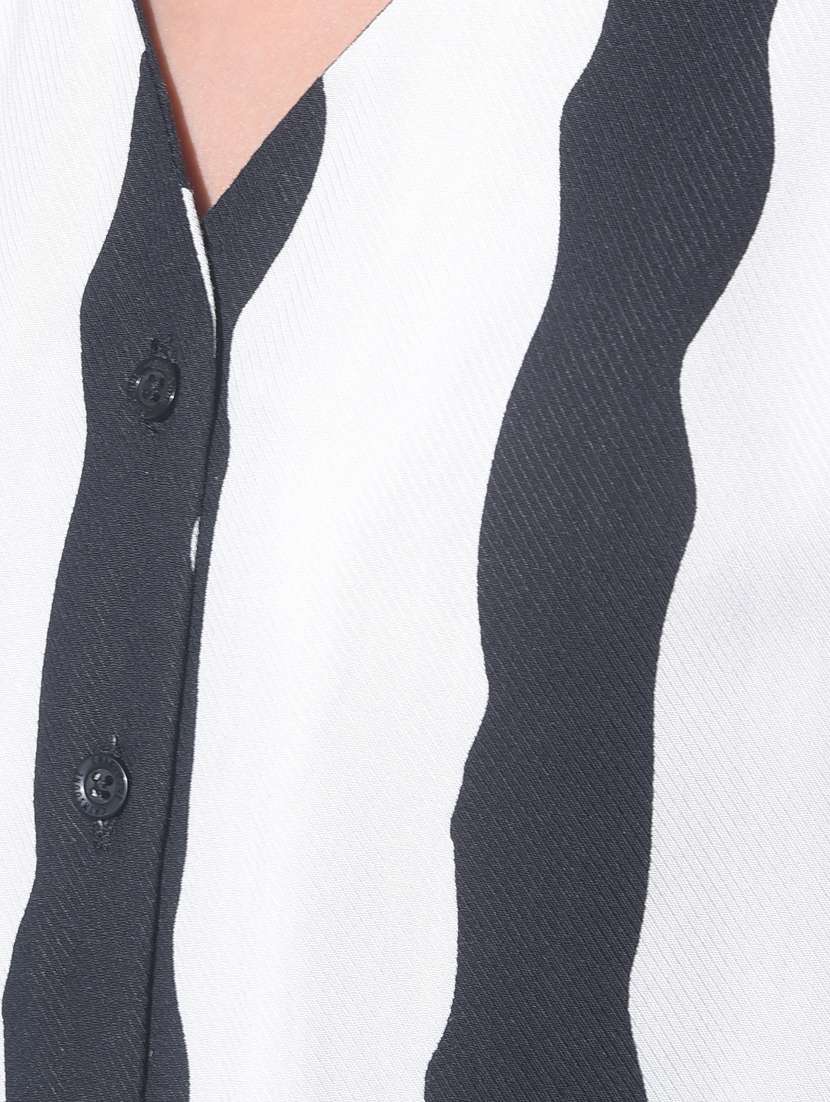 black & white viscose top - 21247349 -  Standard Image - 5