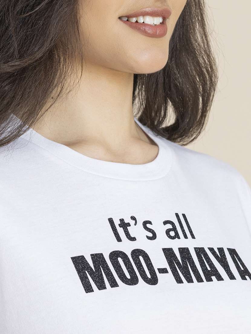 white cotton jersey crop top - 21247372 -  Standard Image - 5