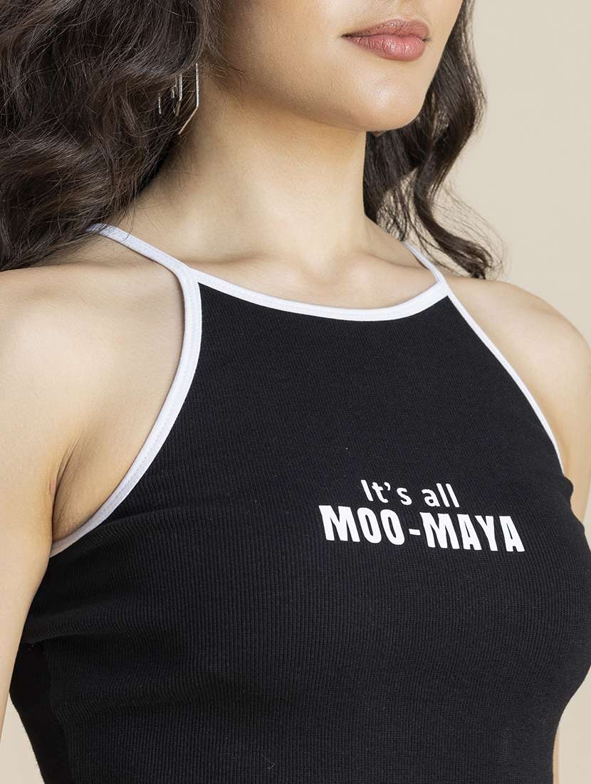 women printed halter neck crop top - 21247397 -  Standard Image - 5