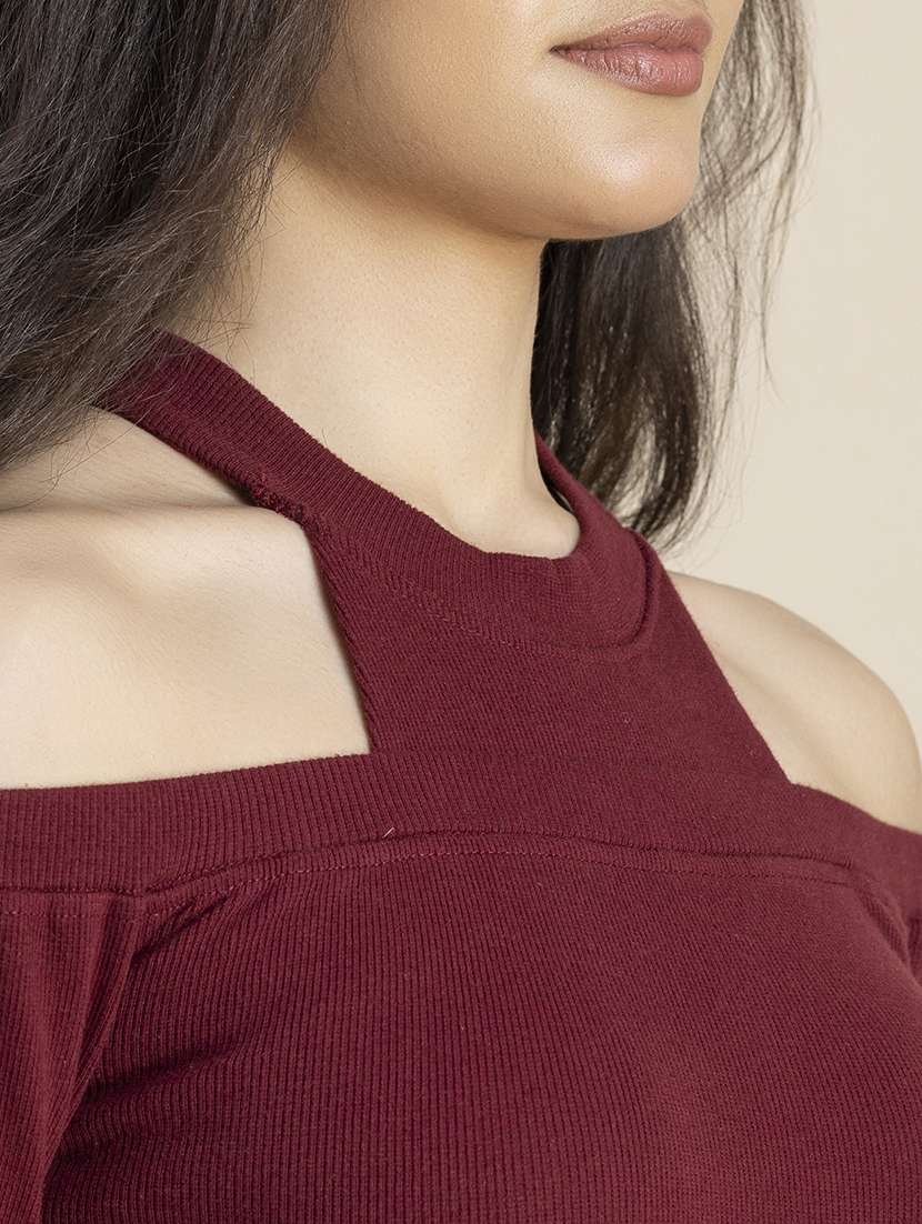 women solid long sleeves regular top - 21247413 -  Standard Image - 5