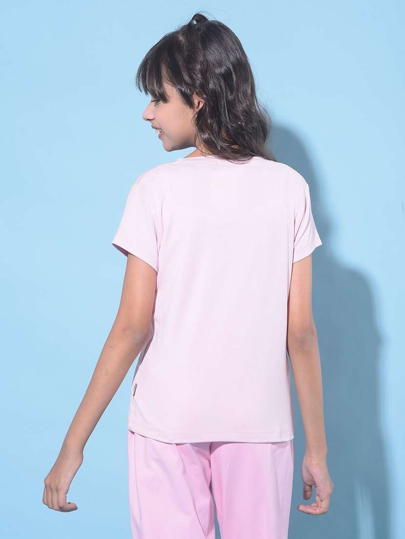 girls printed round neck tee - 21247423 - Standard Image - 3