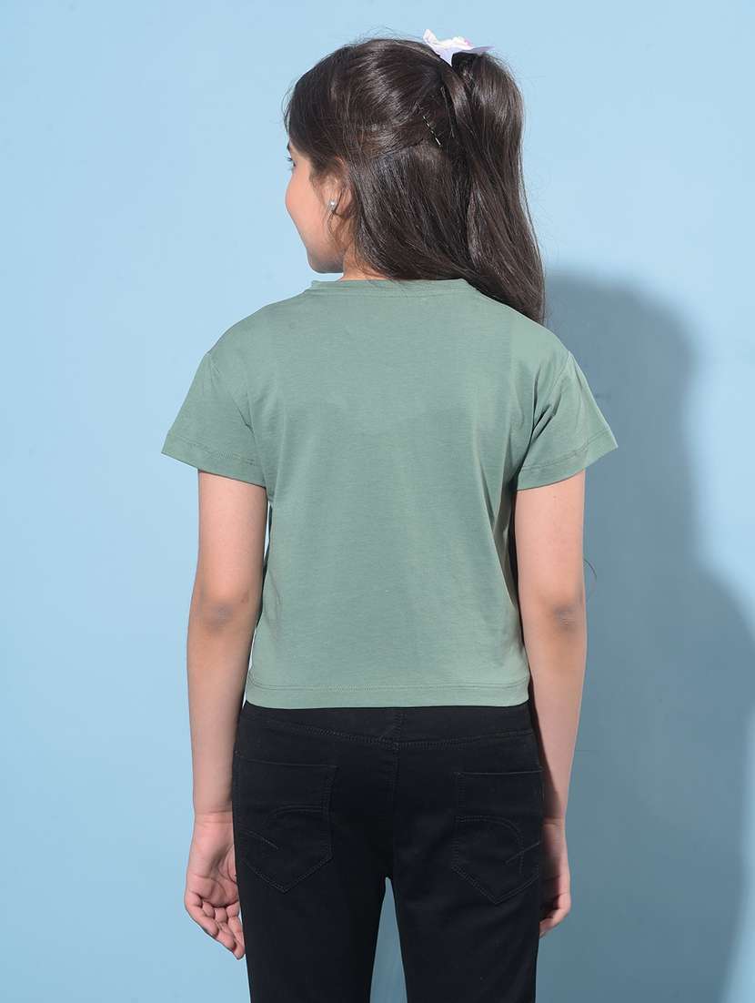 green cotton regular tee - 21247427 -  Standard Image - 3
