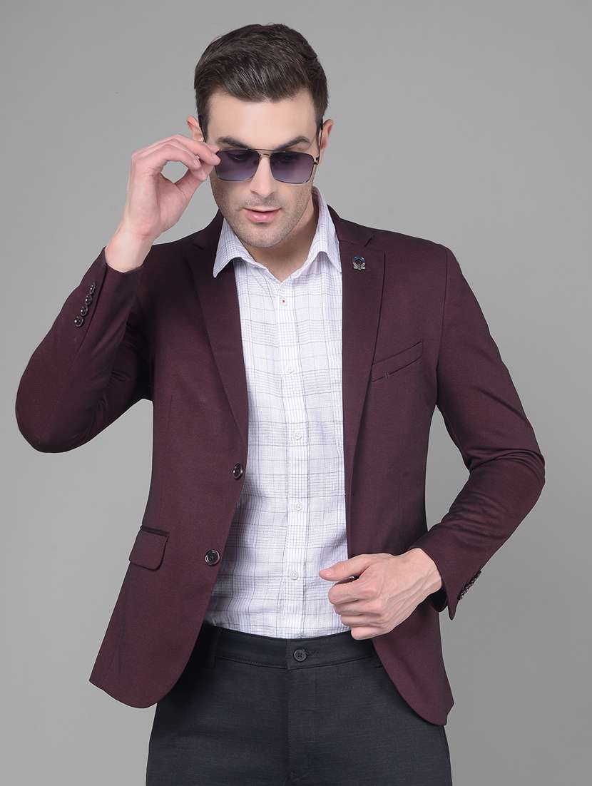 men long sleeved solid single breasted casual blazer