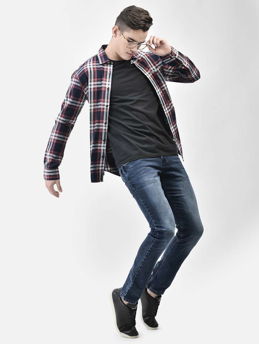 Men Check Print Casual Shirt - 21247513 -  Standard Image - 3