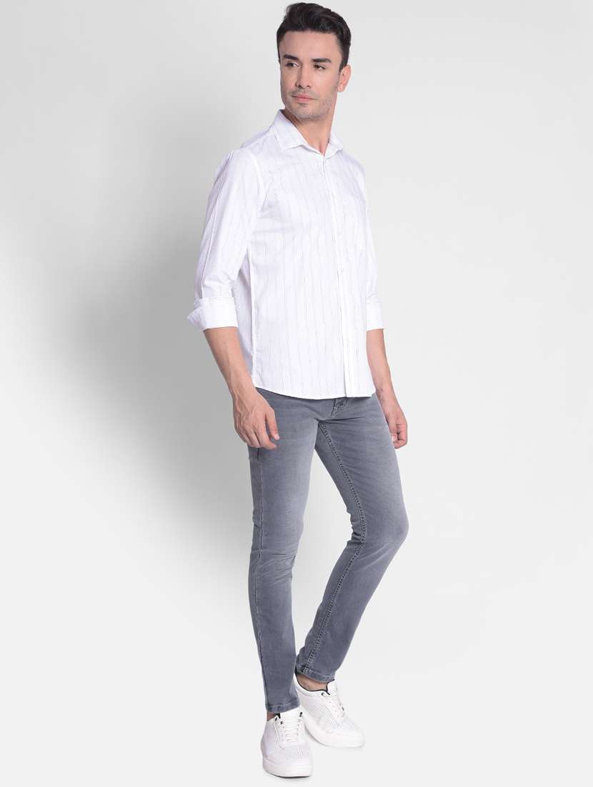white striped casual shirt - 21247526 -  Standard Image - 3