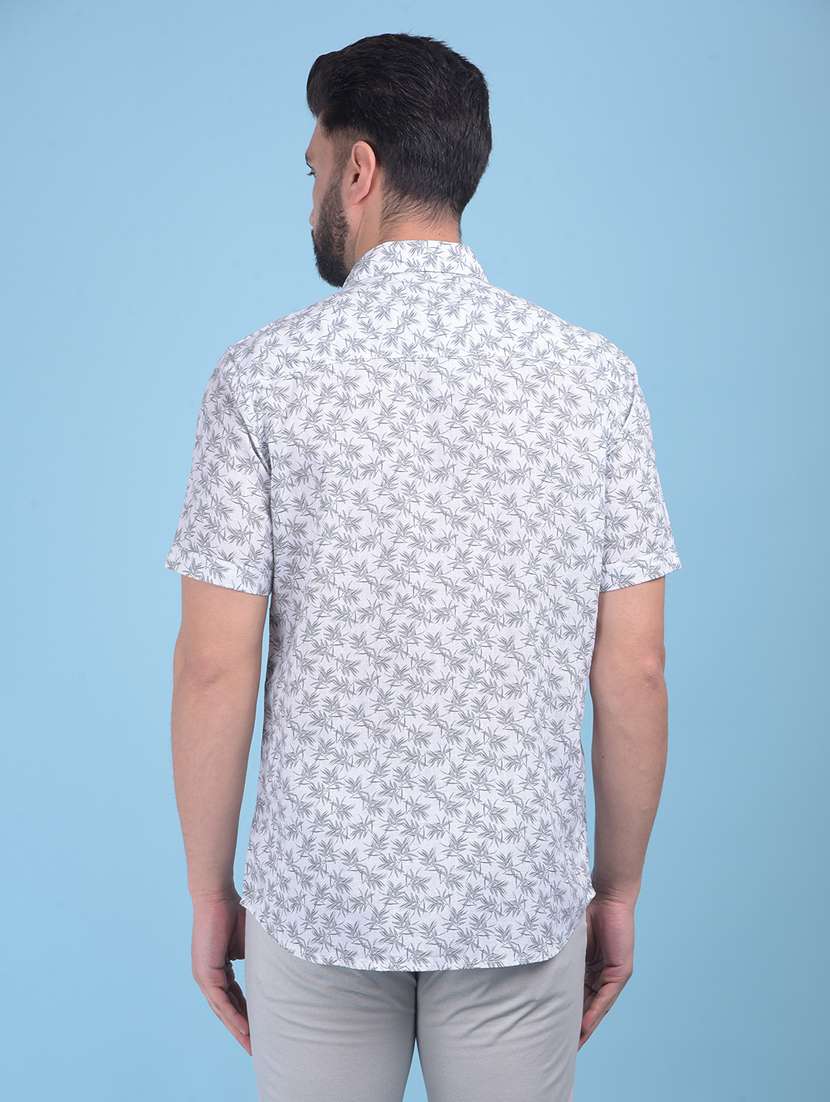 White Floral Casual Shirt - 21247550 -  Standard Image - 3