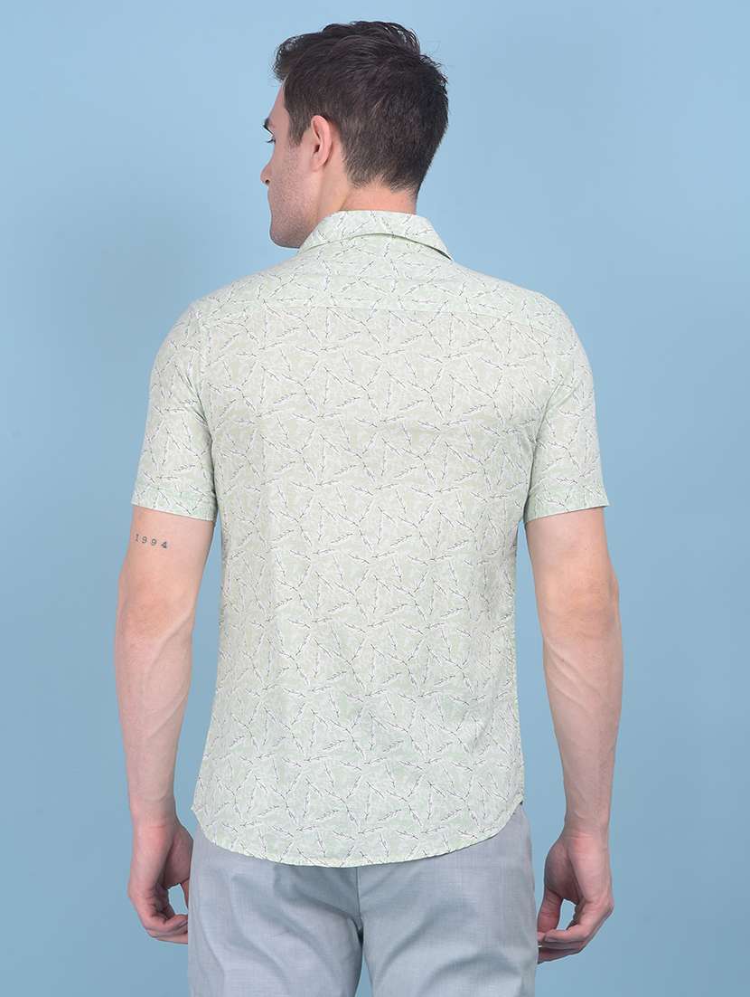 men neo mint printed short sleeve casual shirt - 21247565 -  Standard Image - 3