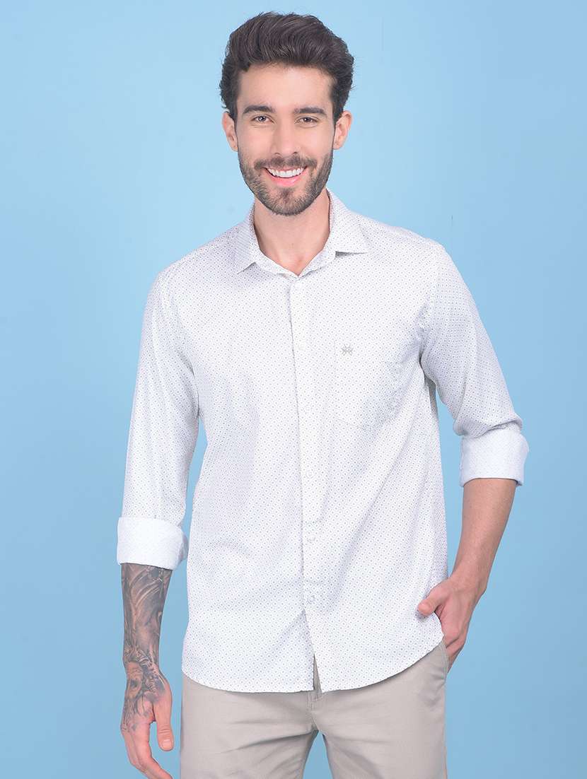 men printed casual shirt