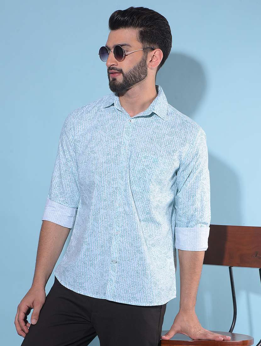 men floral casual shirt