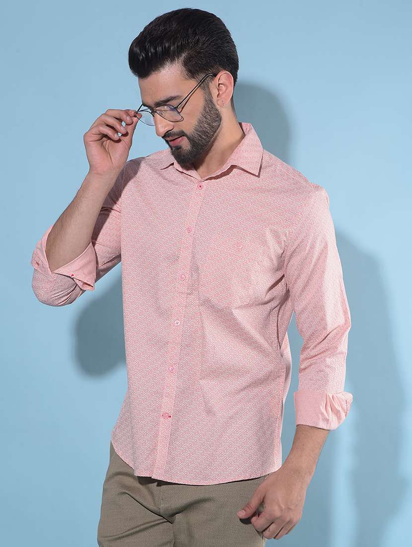 men printed casual shirt