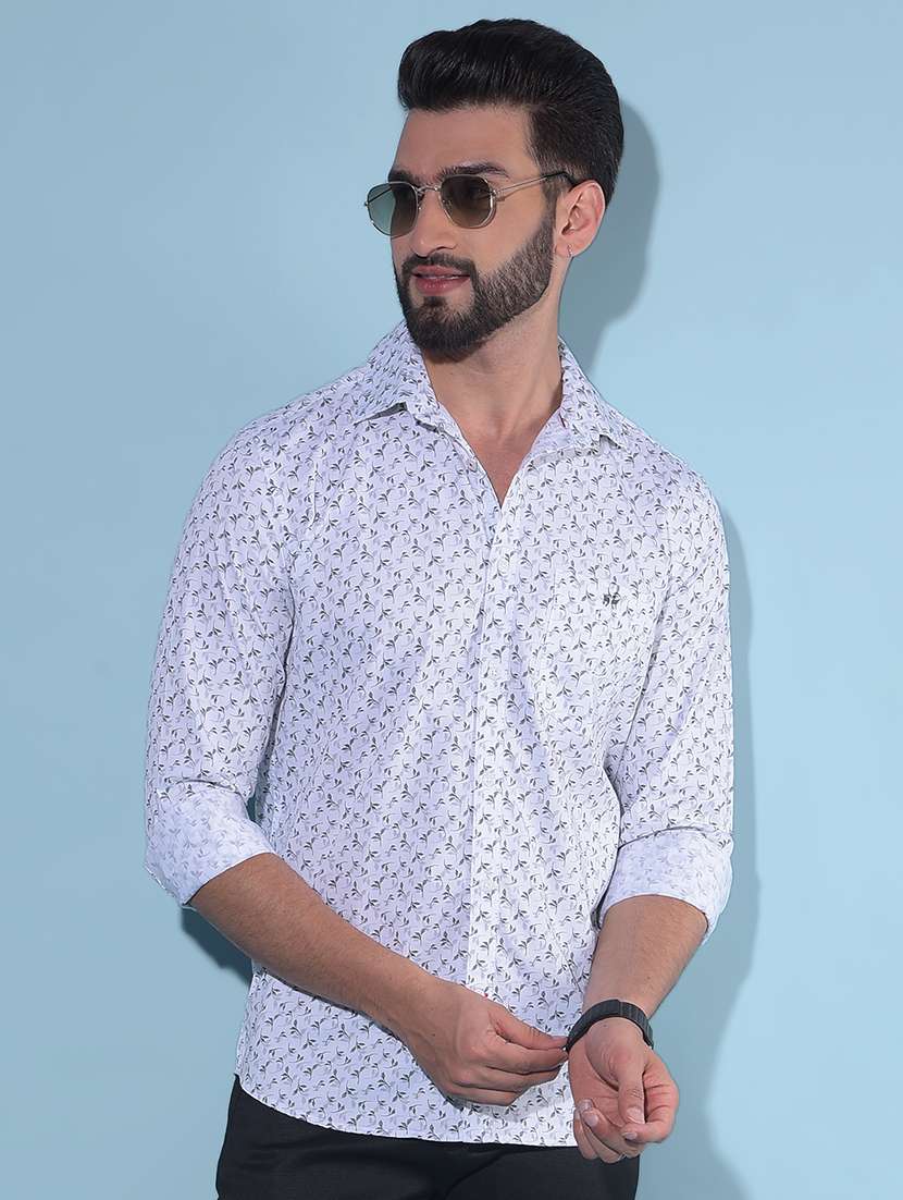 men printed casual shirt