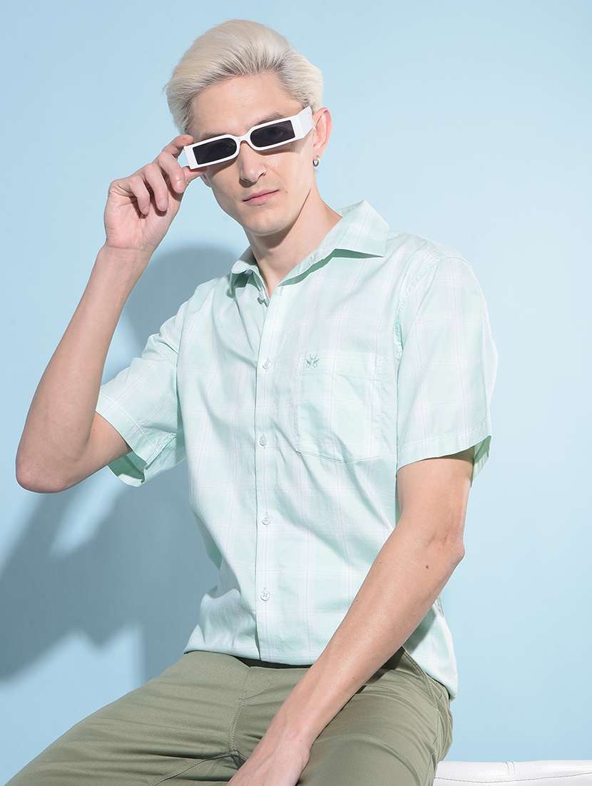 men checkered casual shirt