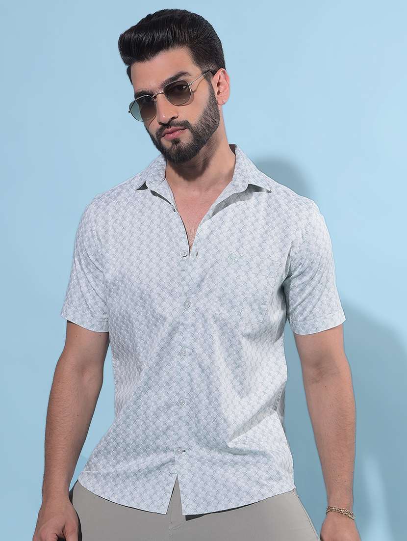 men printed casual shirt