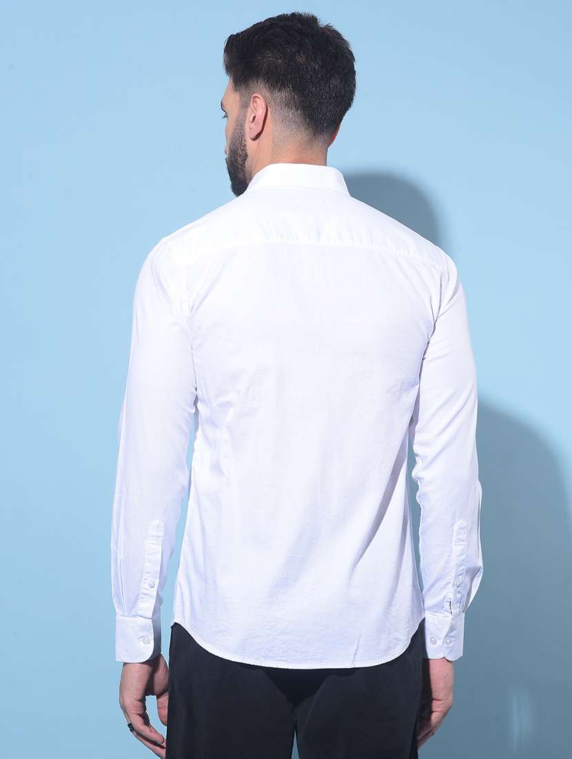 white cotton casual shirt - 21247645 -  Standard Image - 3