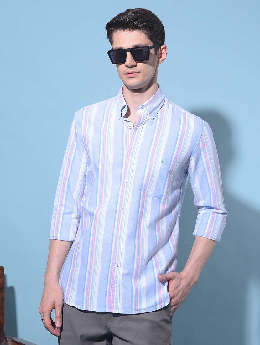 men striped casual shirt