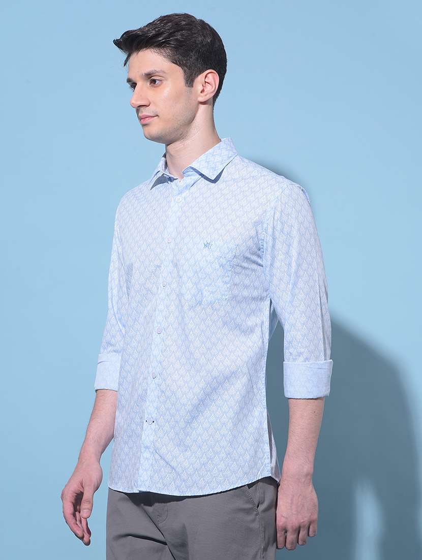 men printed casual shirt
