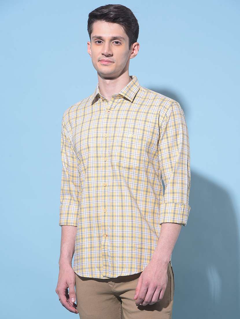 men checkered casual shirt