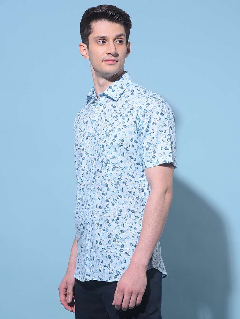 men printed casual shirt