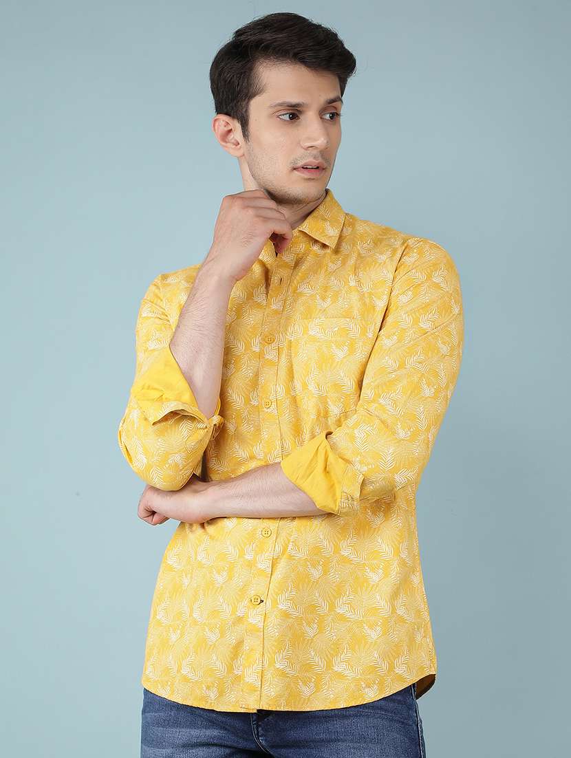 men printed casual shirt