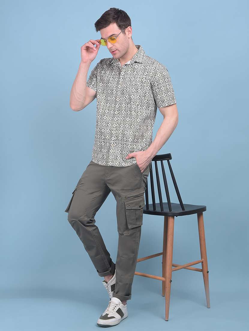 men mid rise cotton cargos casual trouser - 21247820 -  Standard Image - 3