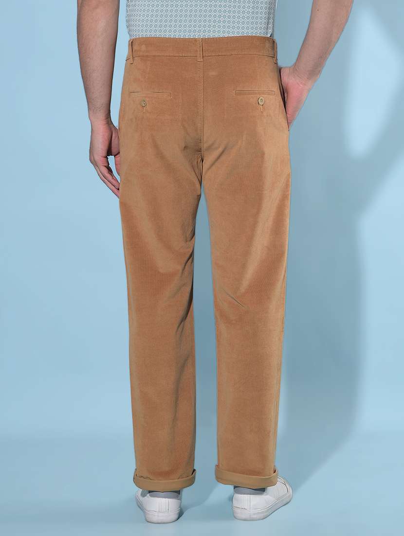 men solid mid rise chinos - 21247834 -  Standard Image - 3